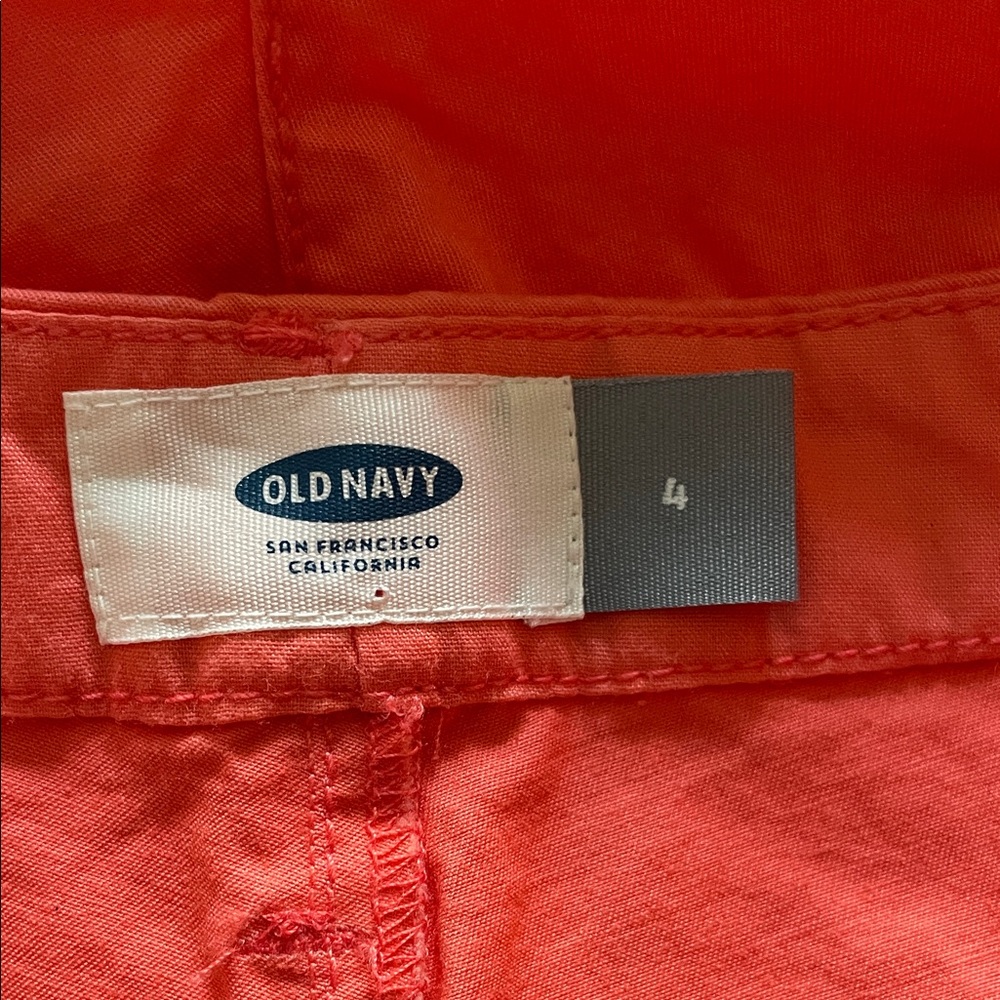 OLD NAVY Coral Short Shorts Flat Front Cotton Blend NWT 4 - Picture 8 of 12